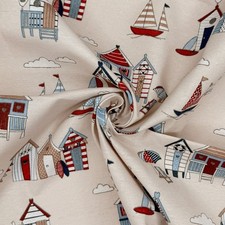 BEACH HUTS, BOATS, LIGHTHOUSE