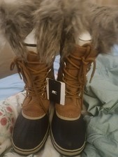 Sorel Joan of Arctic Women's Snow Boots UK 8 EU 41  Tan Black  Waterproof