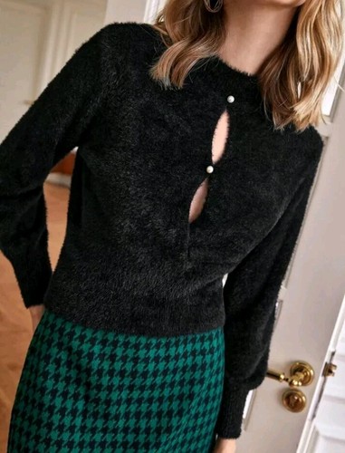 Women eyelash knit cutout - women's,