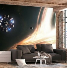 Black Hole Cosmo Stars Sky Space light Wallpaper Mural Photo Bedroom Poster Deco
