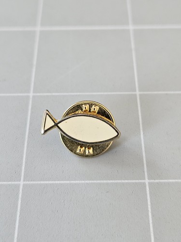Christian fish lapel badge - christian,