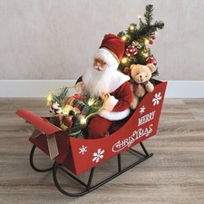 60cm Musical Santa in Sleigh