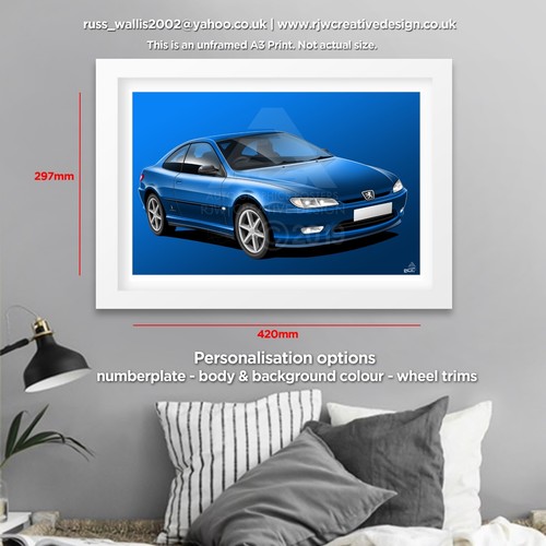 Peugeot 406 coupe - coupe, poster