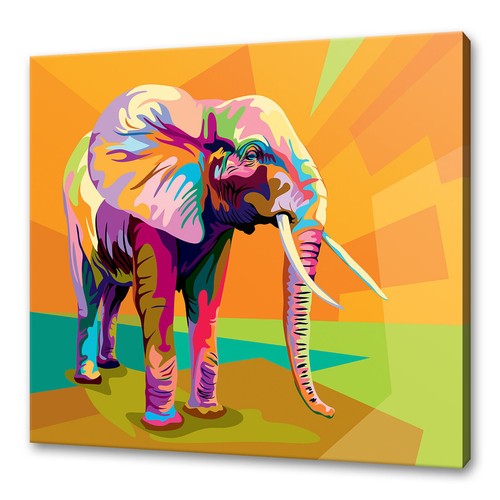 African elephant abstract - african,