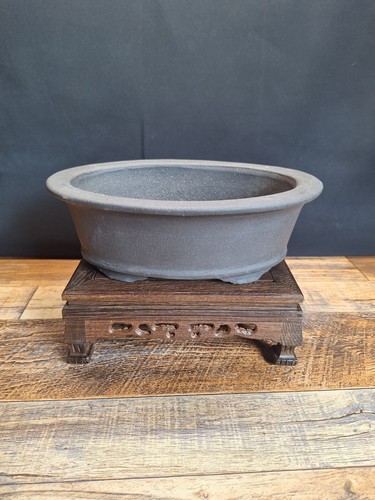 23x16x8cm oval unglazed bonsai - oval,