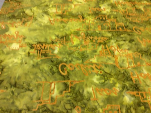 Green batik fabric 100 cotton - batik,