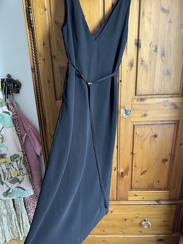 Zara black neck midi - black,