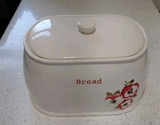 Pansy Red Ceramic Bread Bin