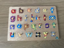 Lift and look wooden alphabet