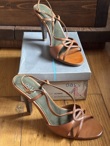 Oasis tan strappy heels - heels,, size