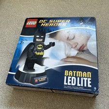 Lego 8” Batman Minifigure Lamp /Torch LedLite Night Light with Stand & Boxed