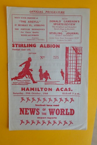 1960 stirling albion v - 1960/61,