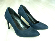 NEXT Forever Comfort Ladies Court Shoes Blue Suede Size 6 / 39