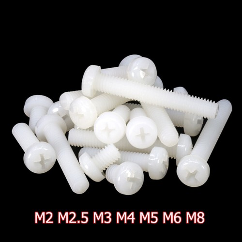 White nylon screws plastic - screws,