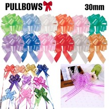 Pull Bows 30mm Christmas Party Wedding Car Large Small Gift Wrap Ribbon Decor UK
