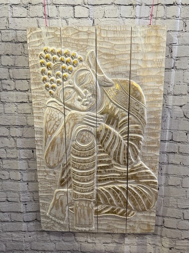 100cm 60cm buddha white gold - 60cm,