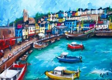 Brixham Harbour Pop Art