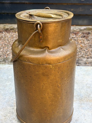 Antique brass milk churn - brass, /