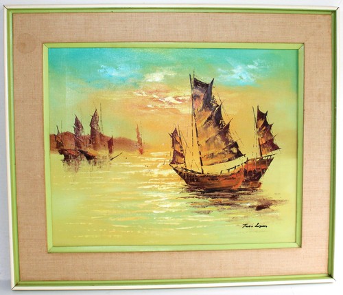 Vintage oil painting canvas - oil,