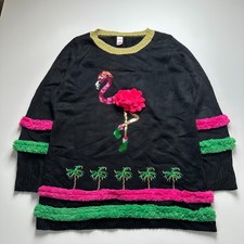 Black Flamingo Holiday Sweater