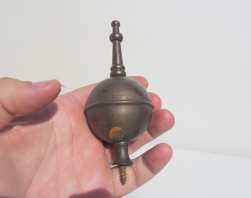 Antique brass clock finial - brass, top
