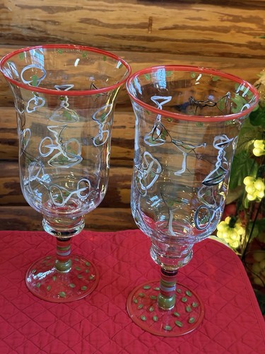 Hurricane glass vases long - 2,