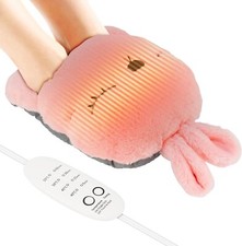 Electric Heated Foot Warmers Cute Rabbit Soft USB Charging, washable