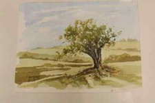 ORIGINAL WATERCOLOUR PAINTING BY K.LAURENCE A TREE ON DARTMOOR