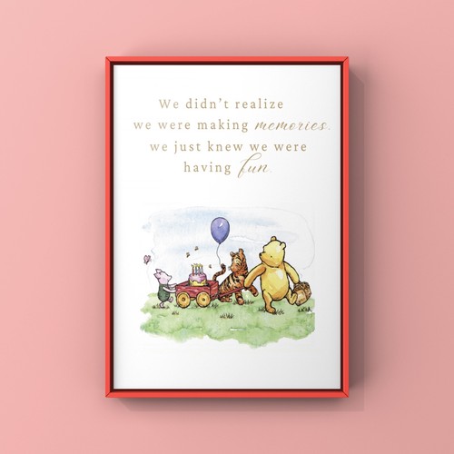 Winnie the pooh art print - winnie,