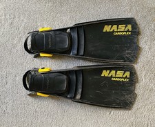 Technisub NASA Carboflex Diving Fins Open Heel Snorkelling Vintage 62cm Large