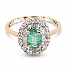 9k Yellow Gold Emerald Ring