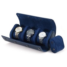 Leather Watch Roll Case Travel