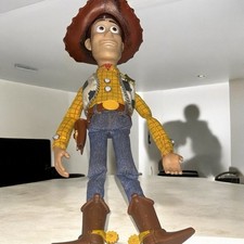 Disney Store Thinkway Toy Story Sheriff Woody Pull String Talking Working 15”