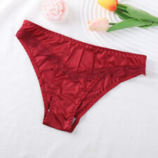 Women Lace Satin Silk Briefs