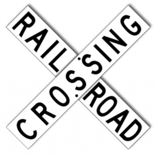 Railroad crossing cross - railroad,