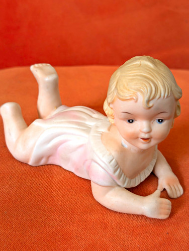 Vintage bisque porcelain piano - vintage,
