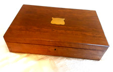 Fine 59 Pce Elkington Empty Oak Canteen Cutlery Box with Brass Handles & Shield