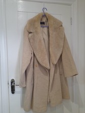 Ladies Vintage Windsmoor Lambswool Blend Coat Size 12 Cream