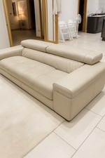 Sale: Natuzzi Cream Leather Sofa – £500