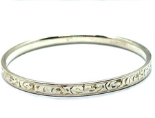 Antique 1930 CH Charles Horner Sterling Silver Bangle Bracelet