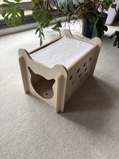 Wooden Cat Bed X House