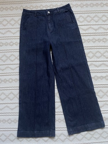 Dark blue shimmer wide leg - dark,