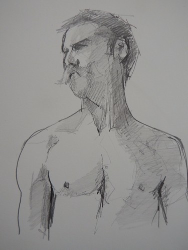 Pencil drawing sketch after