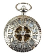 Automatic Silver Pocket Watch