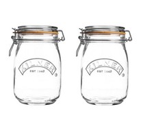 2 x Kilner 1L Round Clip Top