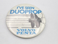 Vintage Volvo Penta Duoprop  Boat Propellor Advertising Pin Badge 75 mm dia