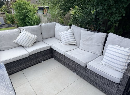 Nova rattan garden corner sofa - garden,