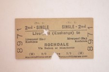Railway Ticket BTC Liverpool (Exchange) to Rochdale 2nd