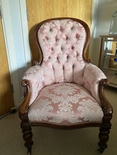 Beautiful Early Victorian Antique Balloon Back Chair Circa 1880