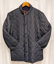 Barbour Powell Quilt Navy Men's Jacket with Button Accents Size XL - #4451